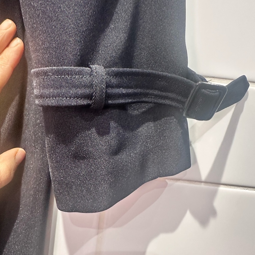 Apropos par Acorable Junior Black Long Trench Coat w/ Side Slits | 13/14 - Picture 6 of 8